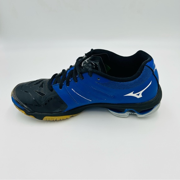 Mizuno shoes Wave Lightning SR Touch court shoes blue and black women size 8 - Picture 3 of 10
